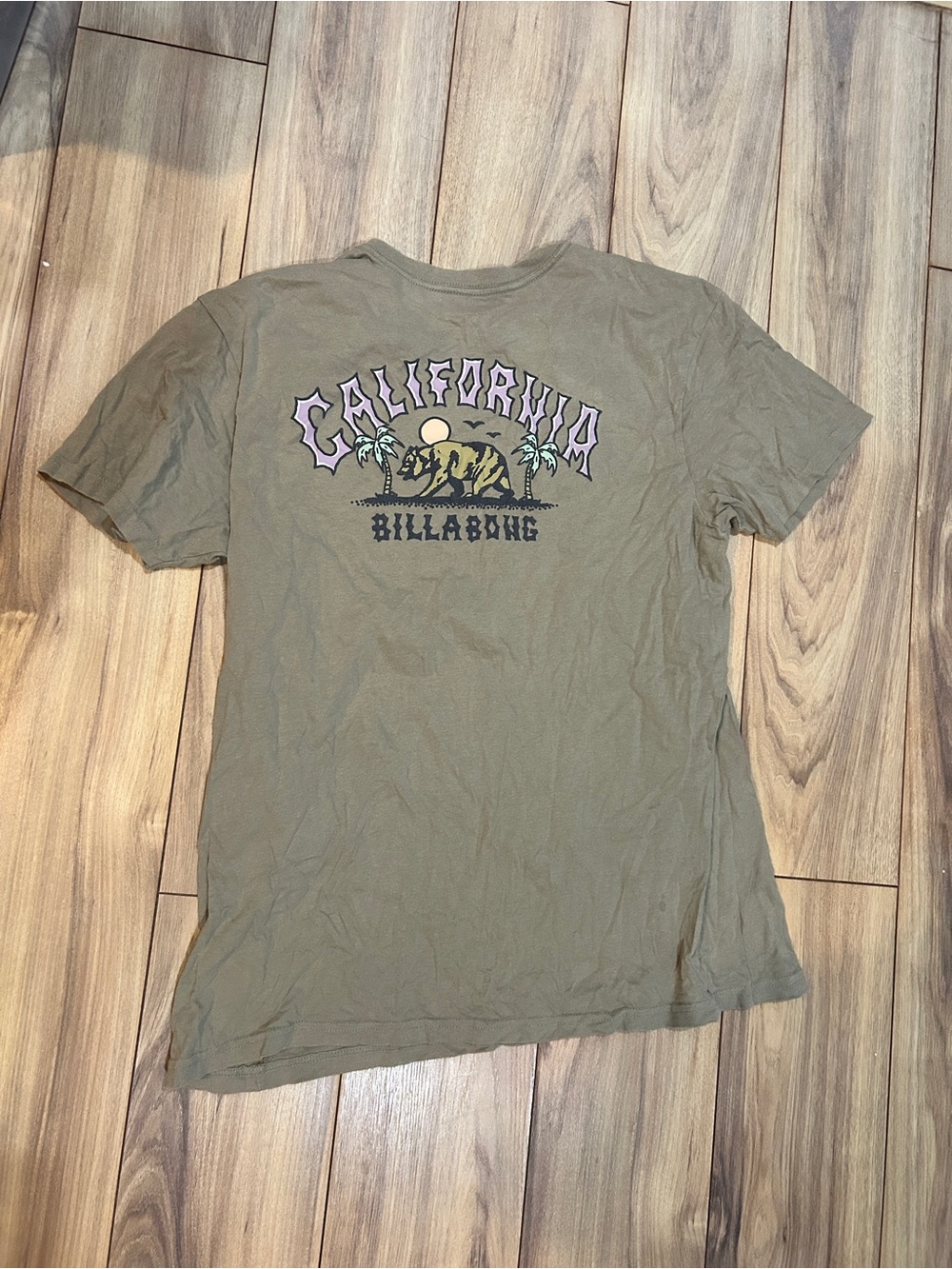 Vintage Billabong Olive Green California Graphic Tee